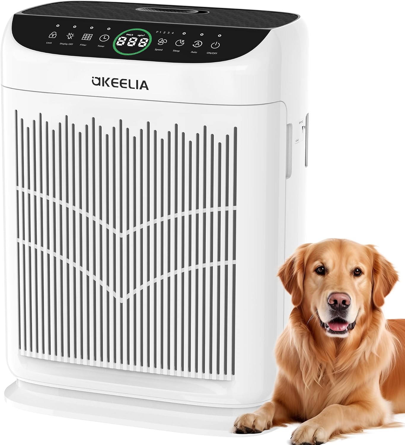 GHLLW Double-Sided HEPA Air Purifier for Large Rooms