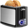 GHLLW 2-Slice LCD Digital Toaster with Wide Slots
